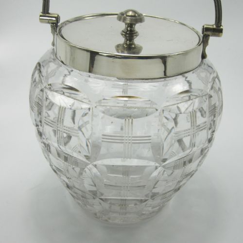 JAMES DIXON SON SILVER AND CUT GLASS BARREL OR ICE PAIL - ADDITIONAL PHOTO 2