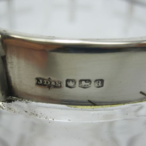 JAMES DIXON SON SILVER AND CUT GLASS BARREL OR ICE PAIL - ADDITIONAL PHOTO 4