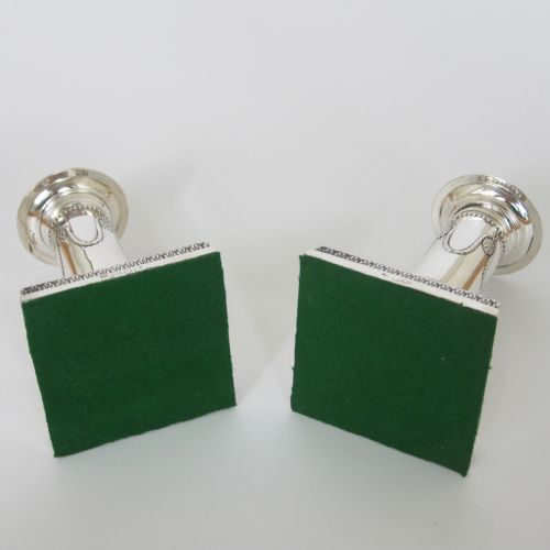 PAIR OF SILVER THOMAS BRADBURY DWARF CANDLESTICKS - ADDITIONAL PHOTO 9