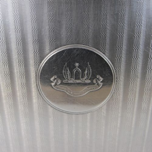EDWARDIAN RECTANGULAR SILVER TRAY WITH CUT CORNERS AND DECORATIVE BORDER - ADDITIONAL PHOTO 1