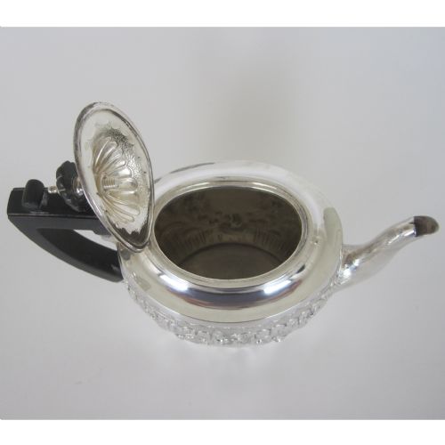 LATE VICTORIAN BACHELOR SILVER TEAPOT - ADDITIONAL PHOTO 5