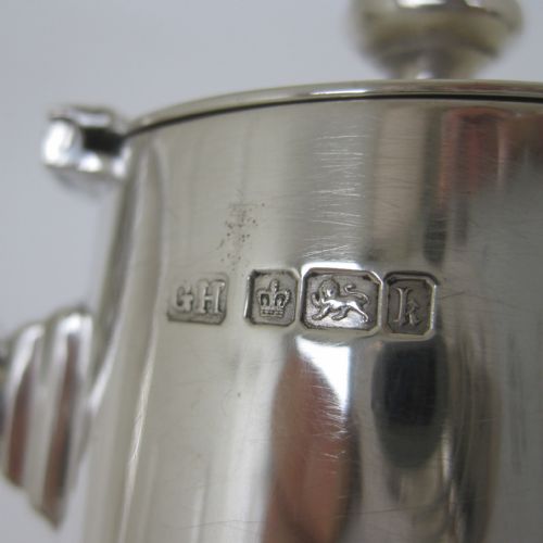 EDWARDIAN SILVER MOUNTED CLARET JUG WITH UNUSUAL SCROLL DESIGN GLASS BODY - ADDITIONAL PHOTO 3