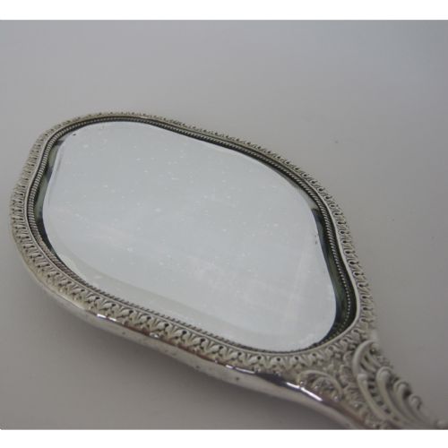 DECORATIVE EDWARDIAN SILVER REYNOLDS ANGELS HAND MIRROR - ADDITIONAL PHOTO 3