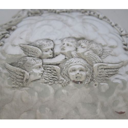 DECORATIVE EDWARDIAN SILVER REYNOLDS ANGELS HAND MIRROR - ADDITIONAL PHOTO 4