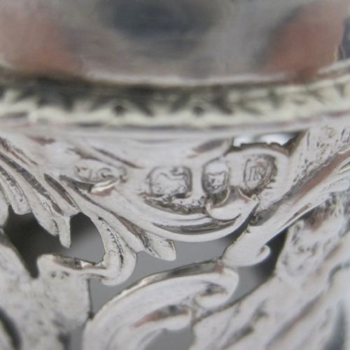 PRETTY WILLIAM COMYNS VICTORIAN SILVER MUSTARD POT - ADDITIONAL PHOTO 5