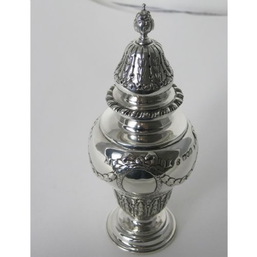 good quality charles stewart harris victorian silver sugar caster - CATEGORY: ANTIQUE SILVER - DATED 1890