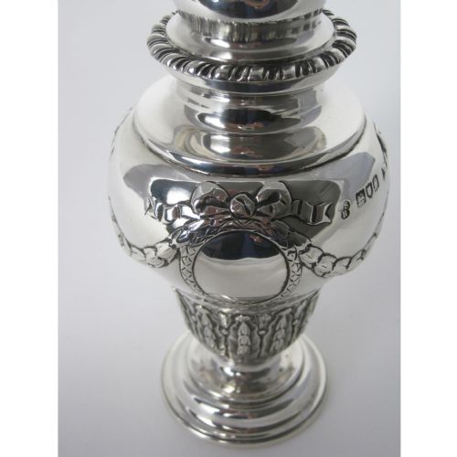 GOOD QUALITY CHARLES STEWART HARRIS VICTORIAN SILVER SUGAR CASTER - ADDITIONAL PHOTO 1