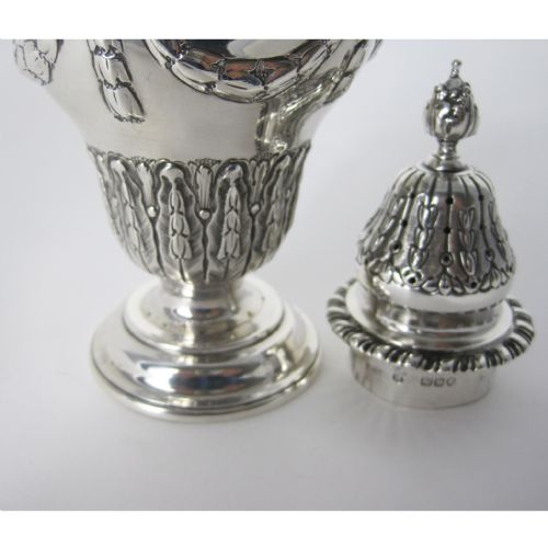 GOOD QUALITY CHARLES STEWART HARRIS VICTORIAN SILVER SUGAR CASTER - ADDITIONAL PHOTO 7