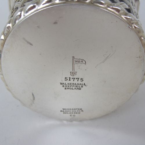 LATE VICTORIAN SILVER PLATED FLOWER POT WITH AN EMBOSSED LATTICE STYLE BODY - ADDITIONAL PHOTO 1