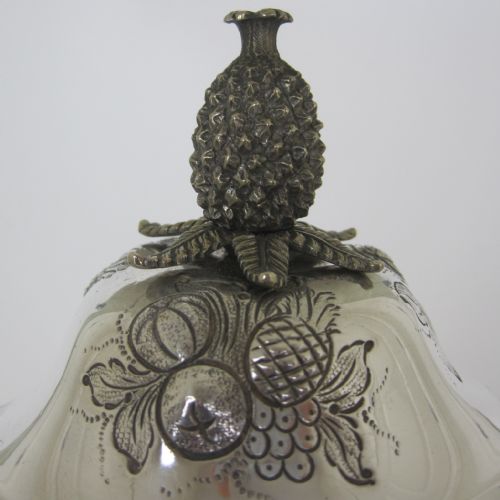 DECORATIVE VICTORIAN SILVER PLATED CAMPAGNA SHAPED LIDDED TROPHY CUP - ADDITIONAL PHOTO 7