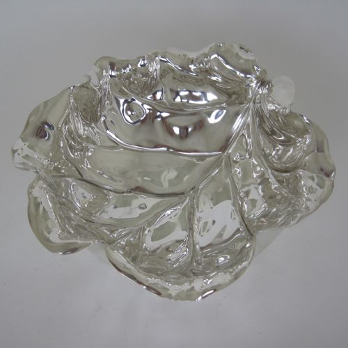 EDWARDIAN SILVER PLATED BOWL IN THE FORM OF A CABBAGE LEAF - ADDITIONAL PHOTO 1
