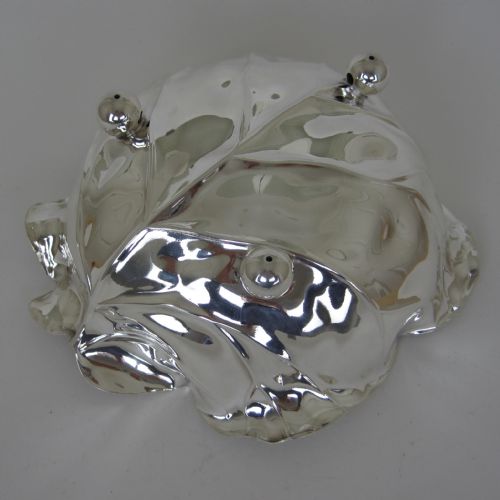 EDWARDIAN SILVER PLATED BOWL IN THE FORM OF A CABBAGE LEAF - ADDITIONAL PHOTO 5