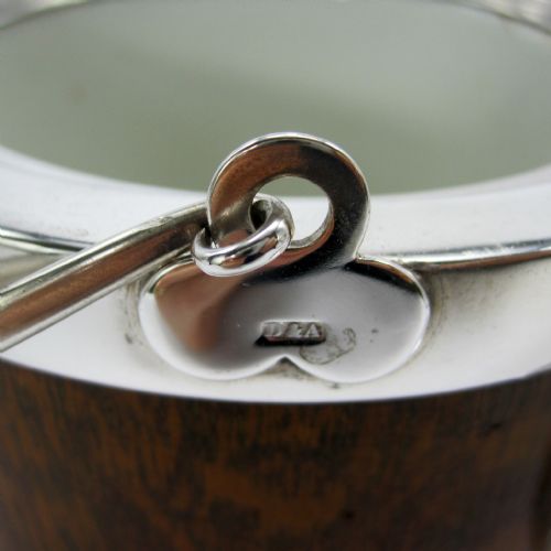 PLAIN DANIEL ARTER OAK AND SILVER PLATE CYLINDRICAL BARREL - ADDITIONAL PHOTO 3