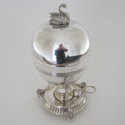 victorian william hutton and son silver plated egg coddler - CATEGORY: ANTIQUE SILVER - DATED 1890