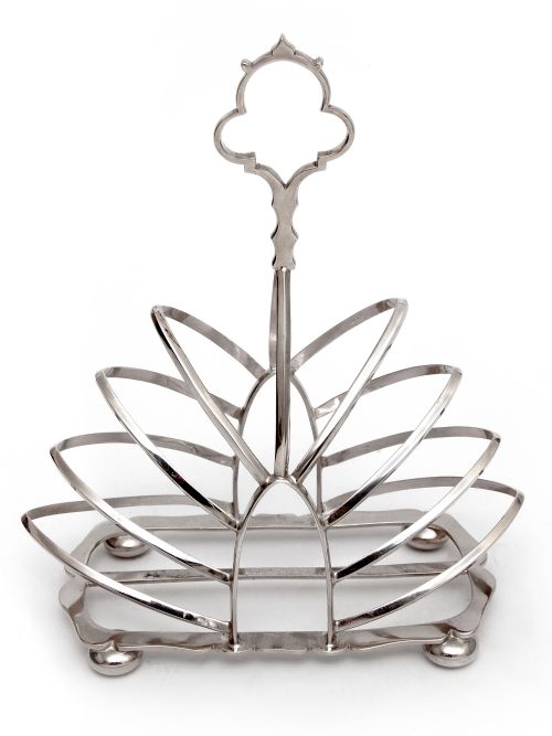 VICTORIAN SILVER PLATED TOAST RACK WITH EIGHT ARCH SHAPED DIVIDERS - ADDITIONAL PHOTO 4