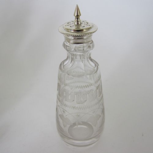 VICTORIAN NOVELTY SILVER PLATED SIX BOTTLE CRUET SET IN AN EGYPTIAN STYLE - ADDITIONAL PHOTO 5