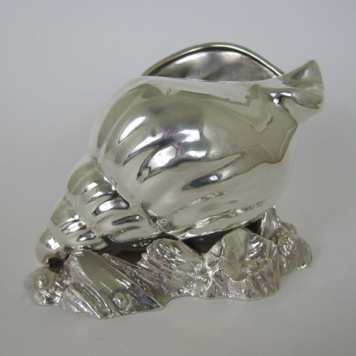 victorian silver plated conch shell style spoon warmer - CATEGORY: ANTIQUE SILVER - DATED 1890