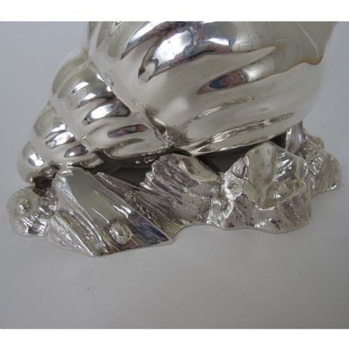 VICTORIAN SILVER PLATED CONCH SHELL STYLE SPOON WARMER - ADDITIONAL PHOTO 1