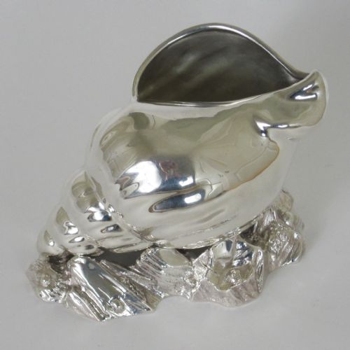 VICTORIAN SILVER PLATED CONCH SHELL STYLE SPOON WARMER - ADDITIONAL PHOTO 2