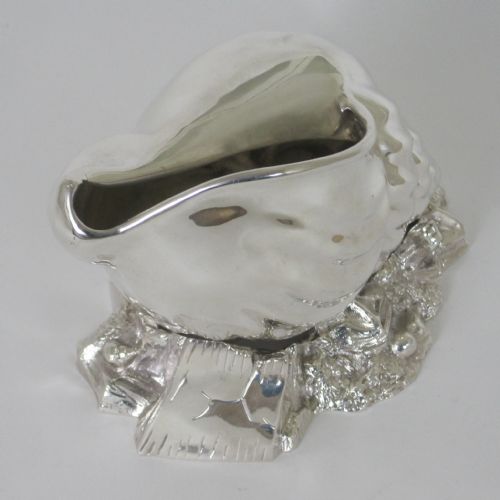 VICTORIAN SILVER PLATED CONCH SHELL STYLE SPOON WARMER - ADDITIONAL PHOTO 3