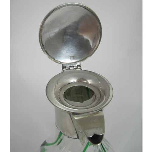 UNUSUAL ARTS AND CRAFTS STYLE JOHN GRINSELL SON SILVER PLATED CLARET JUG - ADDITIONAL PHOTO 5