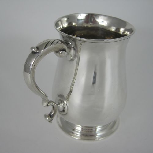 GOOD CONDITION GEORGE III 34 PINT SILVER MUG - ADDITIONAL PHOTO 1