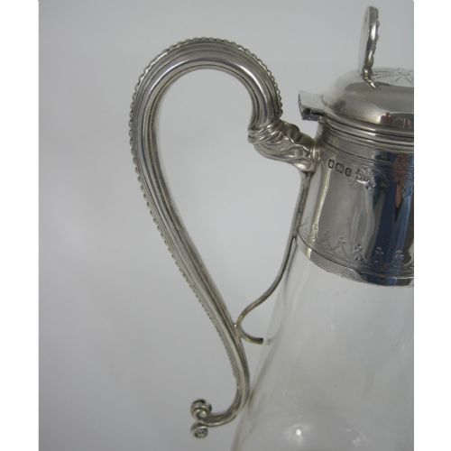 ELEGANT VICTORIAN SILVER MOUNTED CLARET JUG - ADDITIONAL PHOTO 1
