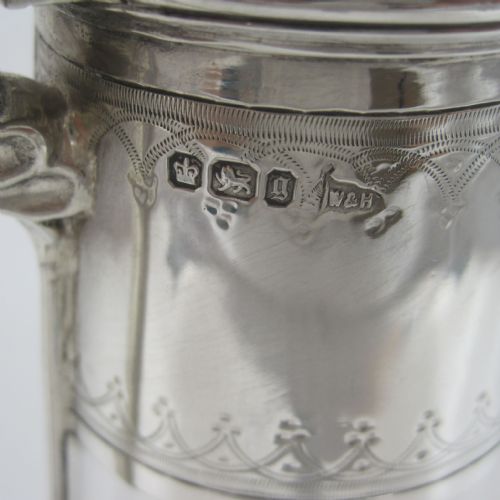 ELEGANT VICTORIAN SILVER MOUNTED CLARET JUG - ADDITIONAL PHOTO 3