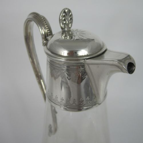 ELEGANT VICTORIAN SILVER MOUNTED CLARET JUG - ADDITIONAL PHOTO 5