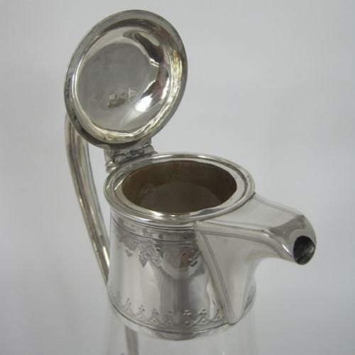ELEGANT VICTORIAN SILVER MOUNTED CLARET JUG - ADDITIONAL PHOTO 6