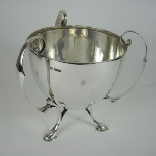 large art nouveau style silver loving cup or wine cooler - CATEGORY: ANTIQUE SILVER - DATED 1910