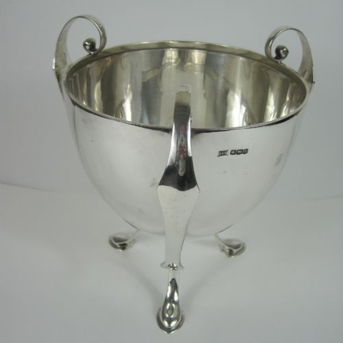 LARGE ART NOUVEAU STYLE SILVER LOVING CUP OR WINE COOLER - ADDITIONAL PHOTO 5