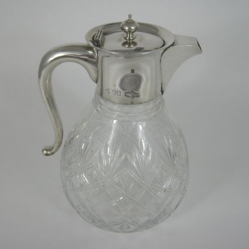 john grinsell son silver mounted claret jug - CATEGORY: ANTIQUE SILVER - DATED 1900