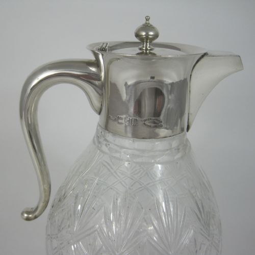 JOHN GRINSELL SON SILVER MOUNTED CLARET JUG - ADDITIONAL PHOTO 2