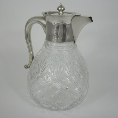 JOHN GRINSELL SON SILVER MOUNTED CLARET JUG - ADDITIONAL PHOTO 4