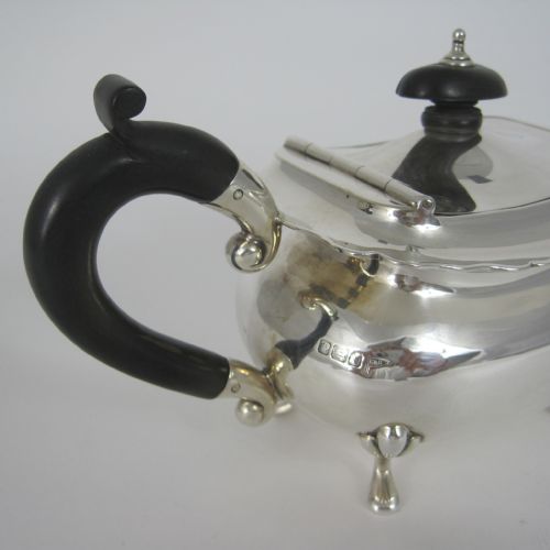 EDWARDIAN SILVER BACHELOR STYLE SILVER TEAPOT - ADDITIONAL PHOTO 2