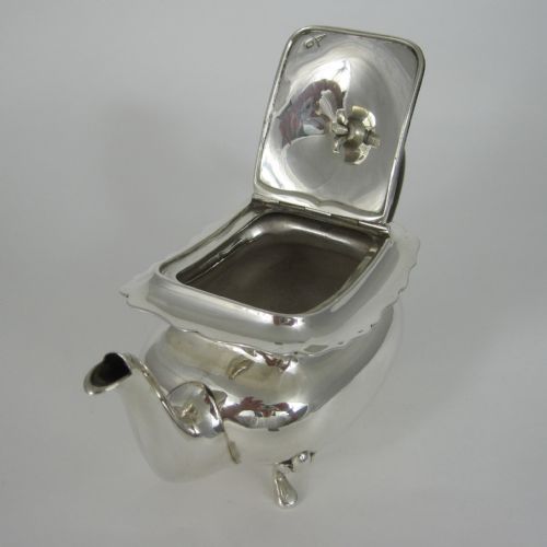 EDWARDIAN SILVER BACHELOR STYLE SILVER TEAPOT - ADDITIONAL PHOTO 4