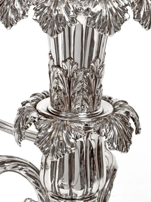 OLD SHEFFIELD PLATE FOUR ARM EPERGNE OR CENTREPIECE - ADDITIONAL PHOTO 3