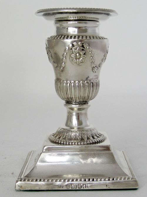 PAIR OF VICTORIAN 114CM 45 SILVER CANDLESTICKS - ADDITIONAL PHOTO 3