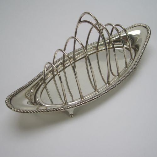 ELEGANT GOOD QUALITY GEORGE III STYLE SILVER TOAST RACK - ADDITIONAL PHOTO 1