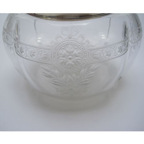 VICTORIAN FRENCH BACCARAT GLASS AND SILVER JAR OR BOX - ADDITIONAL PHOTO 3