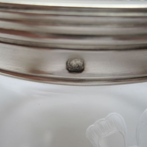 VICTORIAN FRENCH BACCARAT GLASS AND SILVER JAR OR BOX - ADDITIONAL PHOTO 4