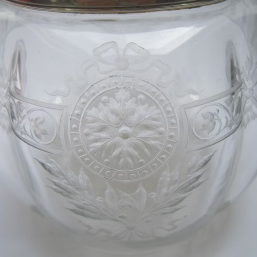 VICTORIAN FRENCH BACCARAT GLASS AND SILVER JAR OR BOX - ADDITIONAL PHOTO 5