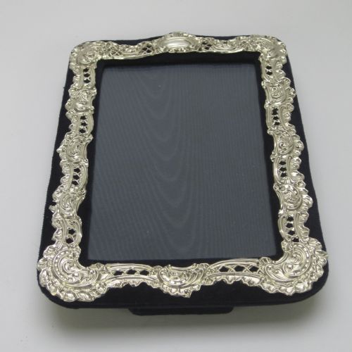 decorative late victorian rectangular silver photo frame - CATEGORY: ANTIQUE SILVER - DATED 1900