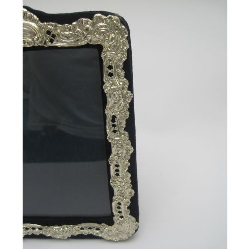 DECORATIVE LATE VICTORIAN RECTANGULAR SILVER PHOTO FRAME - ADDITIONAL PHOTO 2