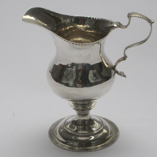 GEORGE III SILVER CREAM JUG IN AN INVERTED PEAR SHAPE - ADDITIONAL PHOTO 2