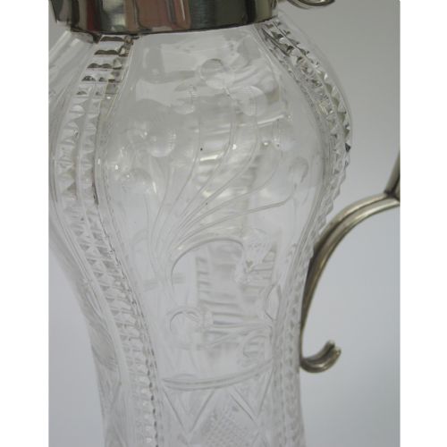 ELEGANT ART NOUVEAU STYLE SILVER MAPPIN WEBB CLARET JUG - ADDITIONAL PHOTO 1