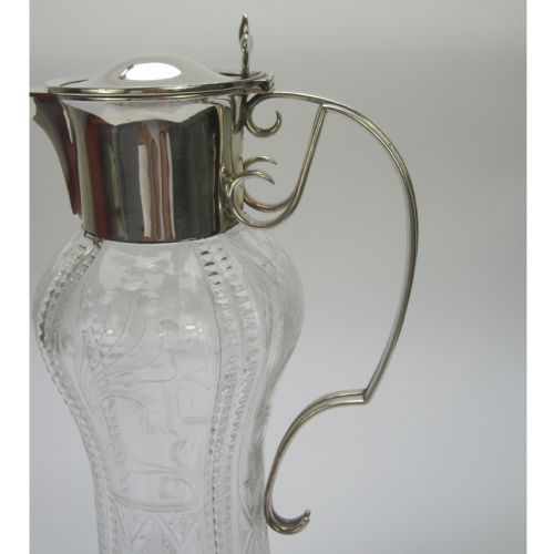 ELEGANT ART NOUVEAU STYLE SILVER MAPPIN WEBB CLARET JUG - ADDITIONAL PHOTO 2