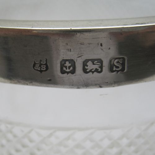 PRETTY GLASS AND SILVER VASE WITH HALLMARKED SILVER COLLAR - ADDITIONAL PHOTO 3
