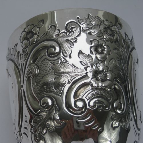 DECORATIVE VICTORIAN SILVER GOBLET OR TROPHY CUP - ADDITIONAL PHOTO 4